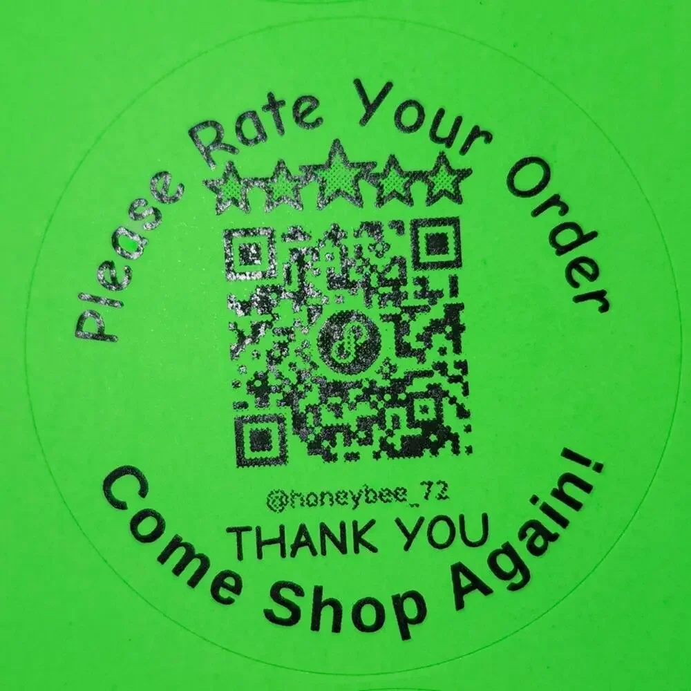 QR Code Stickers single Color NEON - Set Of 96 - 4 Sheets Of 24
